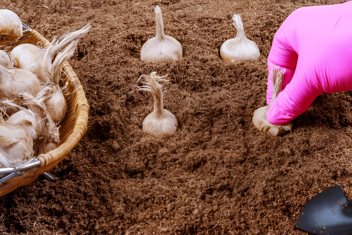 Planting the Saffron Corms (Bulbs)