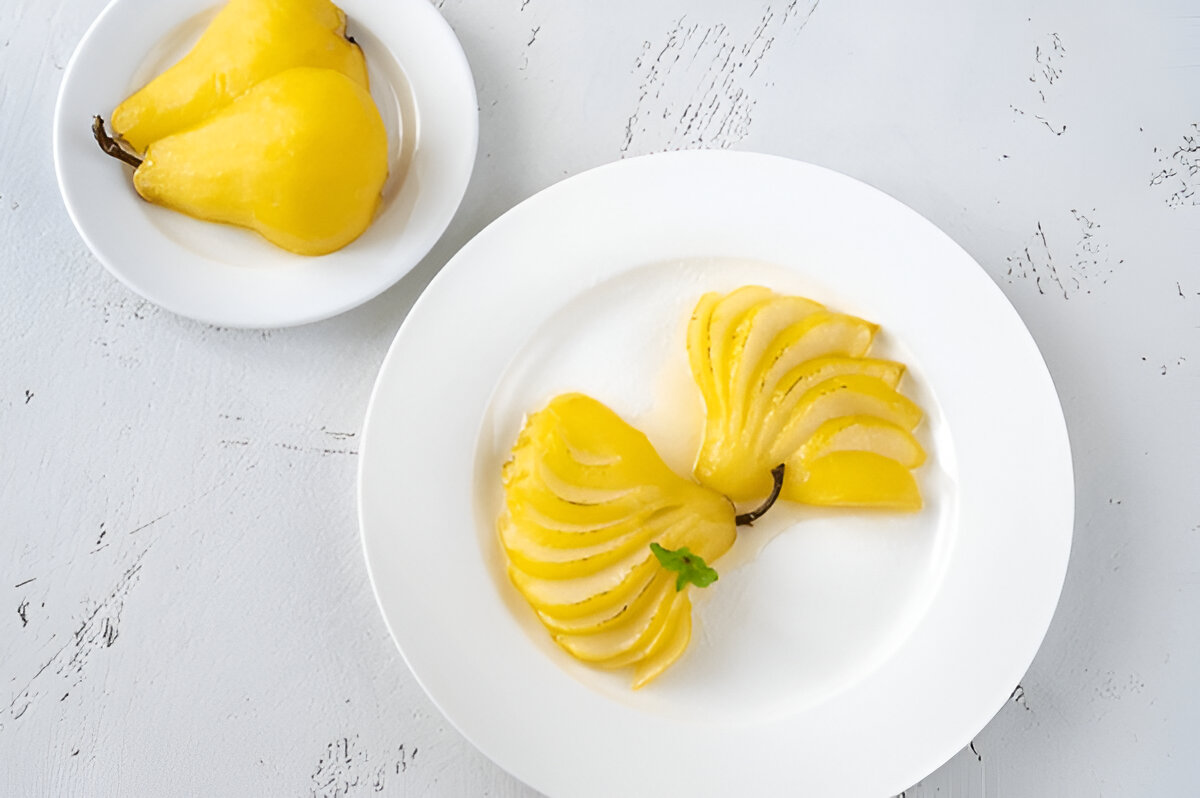 Saffron Poached Pears