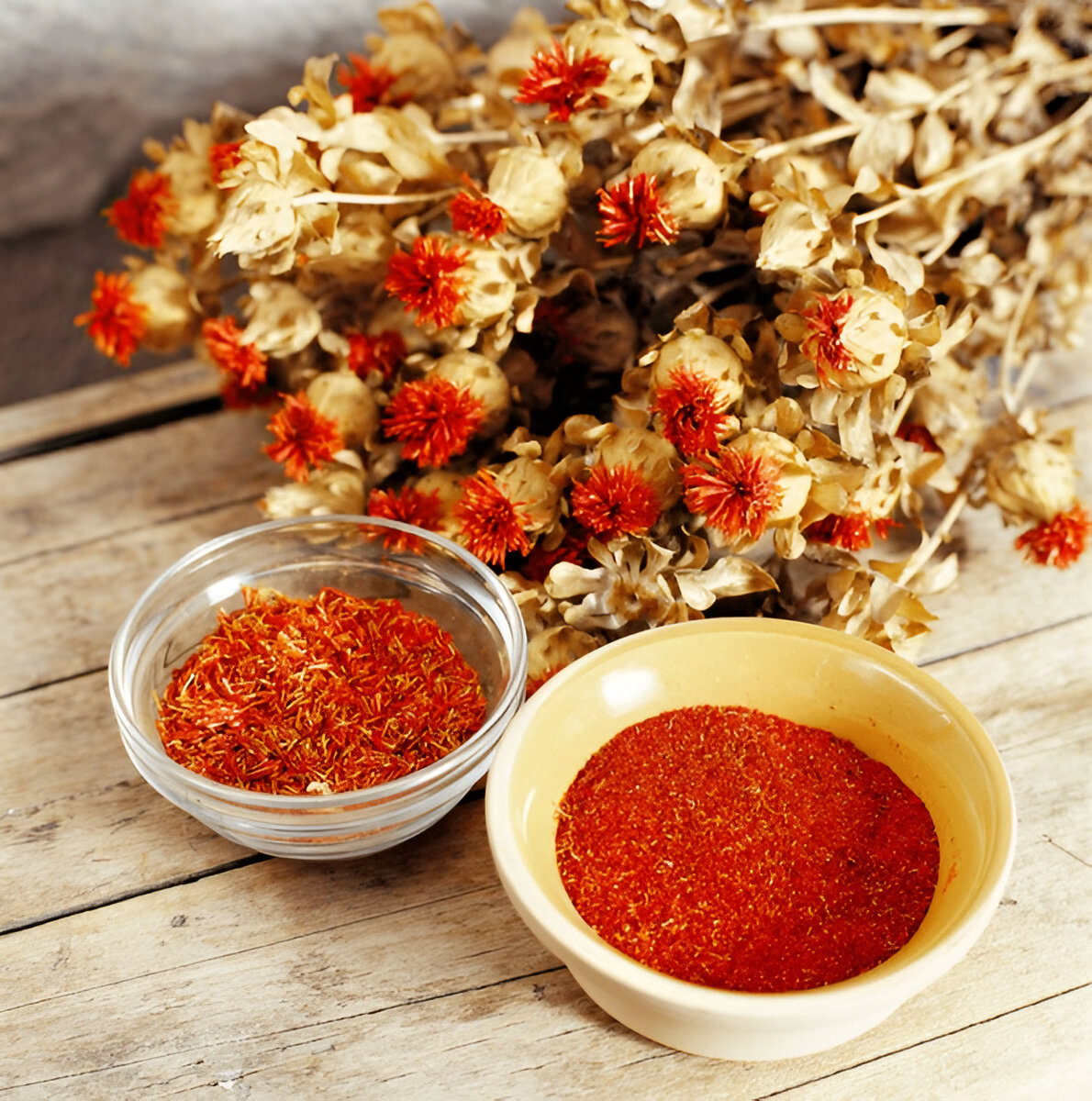 Safflower and Saffron: An Overview of Two Distinct Spices